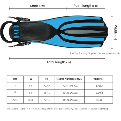Miniatura 6 de TUDIVING -Aletas de buceo Aletas largas de silicona Equipo de natación Aletas de snorkel Nuevas aletas de buceo profesional Adultos Hombres Mujeres