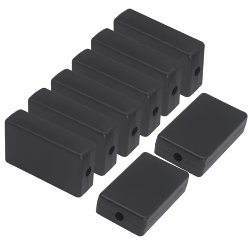 Miniatura 29 de Zulkit 12 cajas de proyecto de plástico ABS para proyectos eléctricos, caja de conexiones de energía, color negro, 1.97 x 1.10 x 0.59 pulgadas