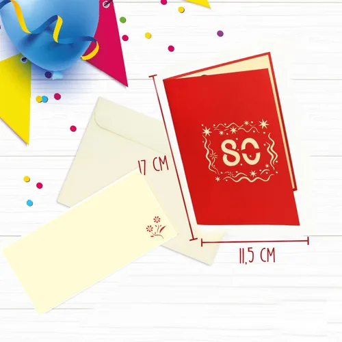 Miniatura 2 de LINPOPUP® Tarjeta emergente, tarjeta de felicitación 3D emergente, cumpleaños, invitación de cumpleaños, felicitaciones, mejores deseos, 80