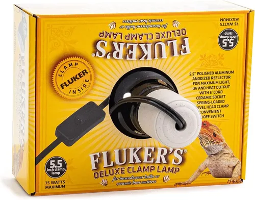 Miniatura 3 de Lámpara Fluker's Repta-Clamp, luz de abrazadera resistente para tanques y terrarios de reptiles, aprobada UL/CUL, excelente para el baño