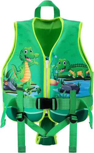 Chaleco de natación para niños, chaleco de natación para niños pequeños, flotadores de 20 a 60 libras con correa de seguridad ajustable, S-XL para