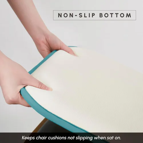 Miniatura 7 de Elegant Comfort Fundas de cojín para silla con lazos y parte trasera de goma antideslizante, espuma viscoelástica gruesa, almohadilla de cojín