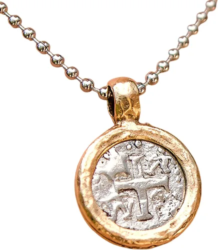 Miniatura 4 de Collar de acero inoxidable ajustable con medallón de cruz de plata vintage, Adjustable, Metal, no conocido