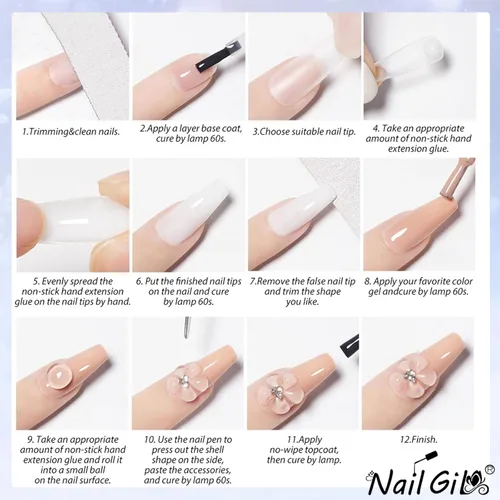 Miniatura 7 de NAILGIL - Gel 3D para arte de uñas, sin hemas, 3.53 oz de gel sólido constructor para esculpir las manos no pegajosas para extensiones, modelado
