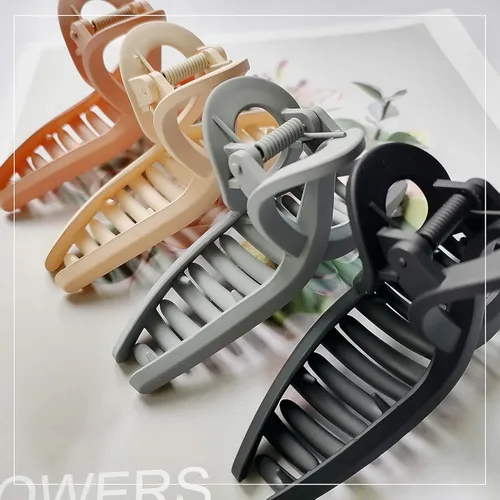 Miniatura 4 de Pinzas para el cabello de 4.3 pulgadas, grandes, antideslizantes, grandes mate, clip de mariposa para cabello fino y grueso, paquete de 4 4
