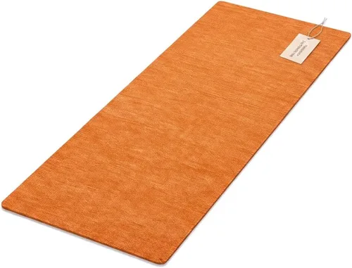 Miniatura 13 de LFH Home - Tapete de yoga de algodón hecho a mano para ejercicio, entrenamiento, fitness, perfecto y de alta calidad, ecológico, tejido de algodón