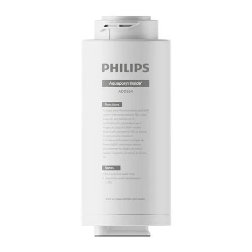 PHILIPS RO - Filtro de agua ADD554, filtro de agua de ósmosis inversa 5 en 1 con tecnología Aquaporin, para dispensador de agua de encimera PHILIPS