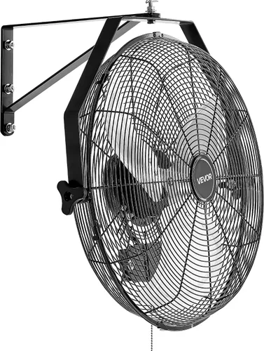 Miniatura 10 de VEVOR Ventilador industrial de montaje en pared de 18 pulgadas, alta velocidad 4000 CFM con 3 velocidades, potente ventilador de pared de garaje