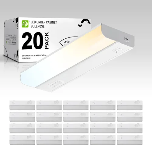 Miniatura 18 de ASD Iluminación LED para debajo del gabinete, 24 pulgadas, 12 W, 822 LM, luces regulables cableadas para debajo del gabinete para cocina, 3000