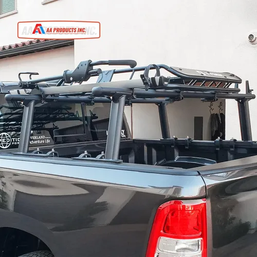 Miniatura 8 de Modelo APX2502-BLK - Escalera de aluminio para camioneta de perfil bajo con topes de carga