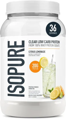 Miniatura 9 de Isopure - polvo de proteína de suero de leche con sabor a fruta ligera refrescante