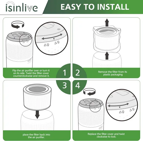Miniatura 7 de Filtro de Reemplazo Core 400S para LEVOIT Core 400S Smart WiFi Purificador de Aire, Core 400S-RF 3-en-1 HEPA Verdadero Carbón Activado Filtro