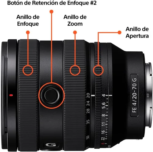 Miniatura 2 de Sony FE 20-70 mm f/4 G Lente (Sony E)
