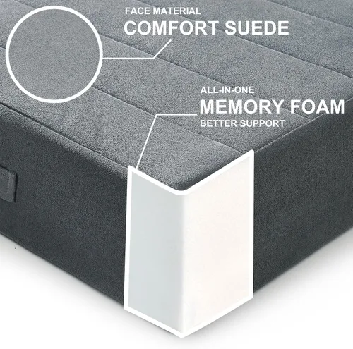 Miniatura 3 de JKMAX 2 Piezas Almohadas de Espuma de Alta Densidad para Piso - Almohadas Grandes Mejoradas para Asientos de Adultos - Cojín de Piso para Exteriores