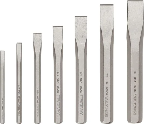Miniatura 11 de TEKTON Juego de cinceles fríos, 3 piezas (1/4, 3/8, 1/2 pulgadas) PNC91002 Fabricado en Estados Unidos
