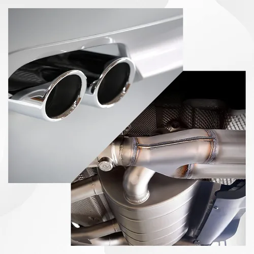 Miniatura 7 de Tubo en Y de acero inoxidable T409 de 3 pulgadas de diámetro interior individual a 2 pulgadas de diámetro interior dual, conector adaptador