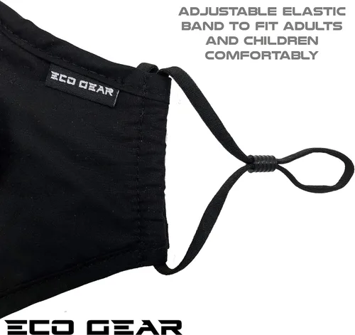 Miniatura 5 de ECO-GEAR Máscara facial anticontaminación, respirador de partículas, máscara para polvo, gases de escape, humo, humo, polen y humos, máscara bucal