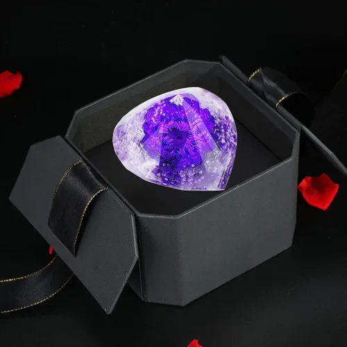 Miniatura 2 de Molde de resina en forma de corazón 3D, moldes de silicona para resina epoxi, piedra preciosa geométrica de bricolaje, fundición, cristal