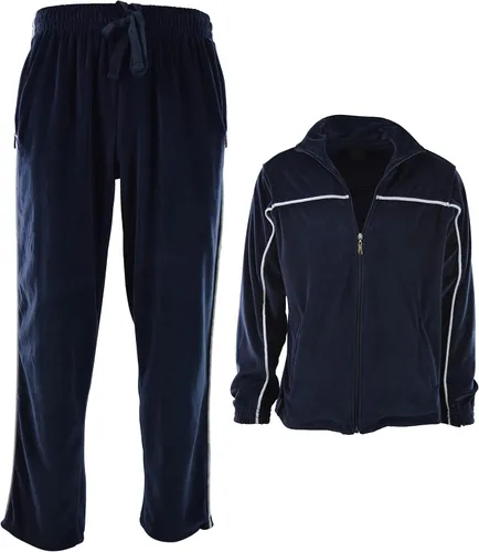 Miniatura 2 de ChoiceApparel Chándal de terciopelo para hombre con bolsillos con cremallera