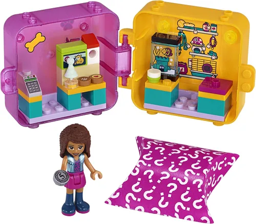 Miniatura 2 de LEGO Friends Andrea's Shopping Play Cube 41405 Kit de construcción, incluye una mini muñeca y una mascota de juguete, promueve el juego creativo