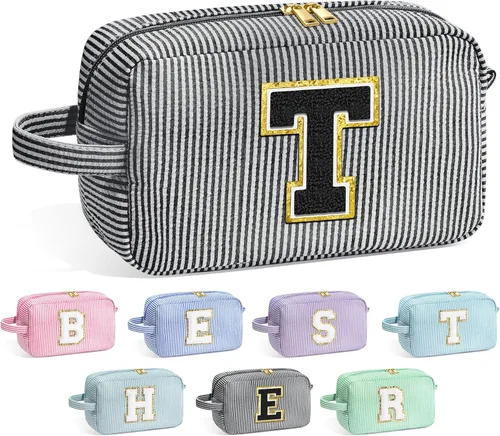 Miniatura 30 de Bolsa de Maquillaje con Inicial YOOLIFE - Regalos de Cumpleaños para Mujeres, Niñas, Mamá, Hija, Amigas, Hermana, Maestra, Regalos de Propuesta