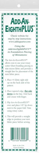 Miniatura 2 de CM Designs Add-An-Eighth PLUS Green 9in Ruler - Herramienta especial para piezas de papel de base