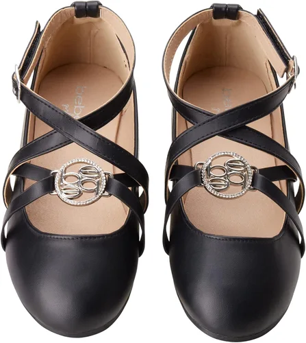 Miniatura 5 de bebe Girls' Dress Shoes - Strappy Ballet Flats with Rhinestone Medallion (Little GirlBig Girl)