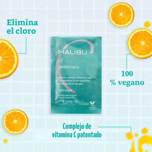 Miniatura 4 de Malibu C Swimmers Wellness Hair Remedio (3 paquetes) - Previene y protege la decoloración del cabello del cloro y los elementos de la piscina