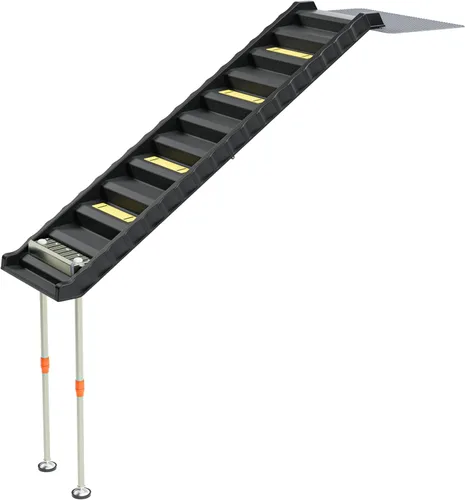 Miniatura 8 de Rampa plegable para piscina para perros con patas de 33 pulgadas para ajuste de altura libre, rampa de agua segura y de fácil acceso para perros