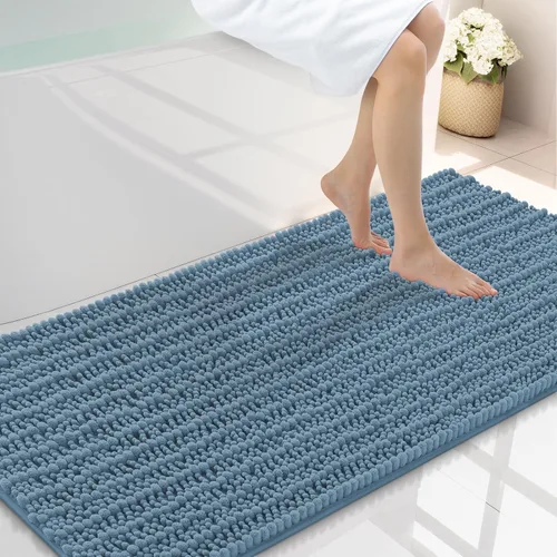 Miniatura 327 de Smiry Alfombras de Baño 24x16 pulgadas, Alfombras de Baño de Chenilla Extra Suaves y Absorbentes, Respaldo de Goma Antideslizante, Lavable a Máquina