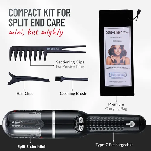 Miniatura 6 de Split-Ender Mini 2 – Recortadora de Puntas Abiertas original inalámbrica para cabello seco, dañado, quebradizo, rizado, encrespado o lacio