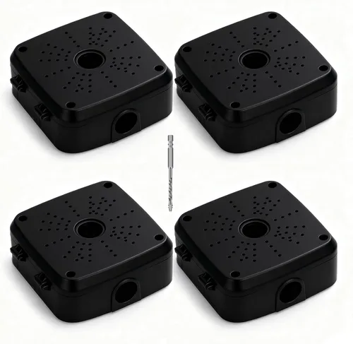 Miniatura 13 de Soporte universal para cámara de seguridad, soporte de caja de conexiones abatible, base de cámara IP de plástico impermeable, soporte de cable