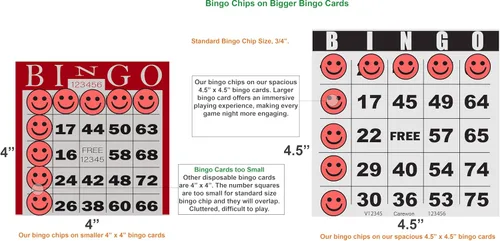 Miniatura 5 de 2500 fichas de bingo, rojo (1 de 3 colores), 3/4 pulgadas, fichas de conteo, contador de matemáticas, reutilizables o desechables