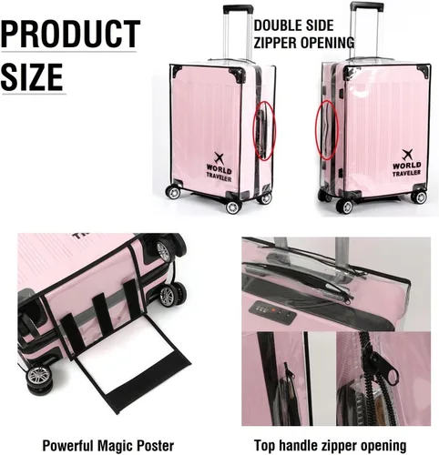 Miniatura 2 de Funda protectora para maleta, cubierta de equipaje transparente, funda de equipaje de PVC, funda de equipaje impermeable, funda protectora de maleta