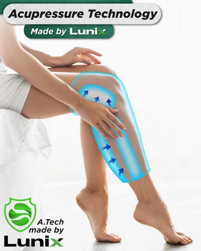 Miniatura 2 de Lunix LX4 - Masajeador de rodilla con calor y compresión, recargable para muslo, pantorrilla y rodilla con terapia de frío o calor, soporte