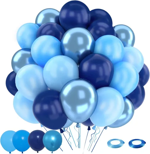 Miniatura 28 de Patimate Juego de globos de confeti negro y dorado, kit de 50 piezas de globos de látex de confeti metálico dorado negro y blanco de 12 pulgadas
