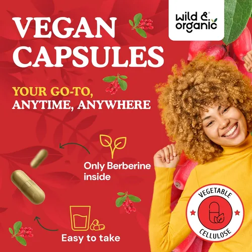 Miniatura 6 de Wild & Organic Berberina Suplemento Cápsulas 1000 mg