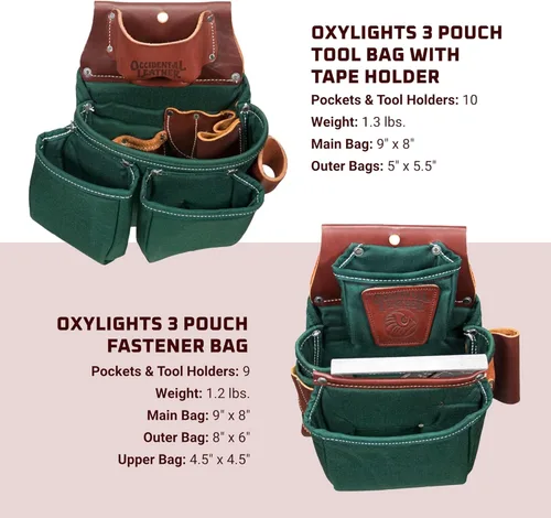 Miniatura 4 de Occidental Leather OxyLights Framer - Utility Holster Pouch Package with Double Outer Bag - Made in USA Verde