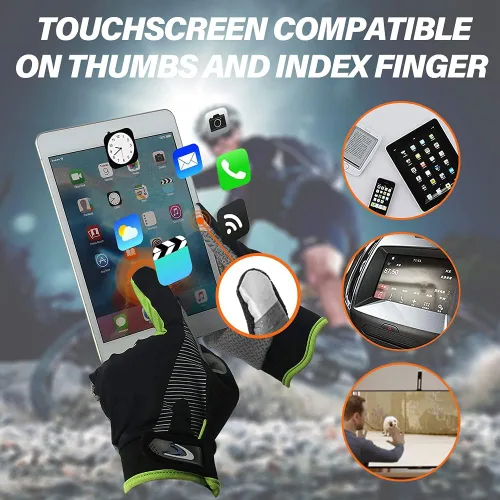 Miniatura 2 de FUDOSAN Guantes de ciclismo para pantalla táctil, guantes de entrenamiento para gimnasio, transpirables, antideslizantes, guantes de fitness