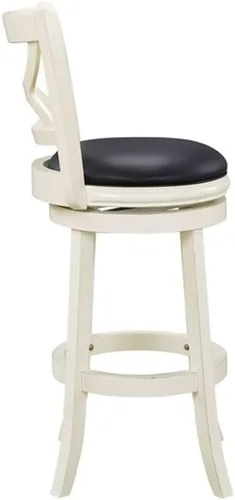 Miniatura 8 de Boraam Florence Taburete giratorio de madera con altura de mostrador - Black Sandthru