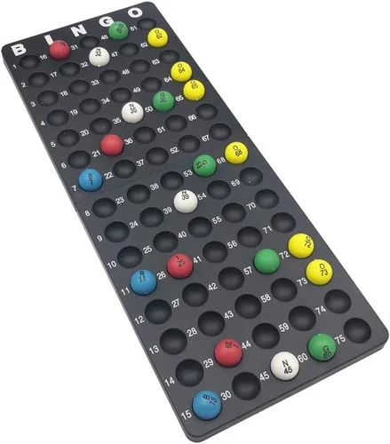 Miniatura 2 de Yuanhe Soporte para bolas de bingo - Bolas de bingo de 7/8 pulgadas, bandeja de tablero maestro, fiestas y noches de juego