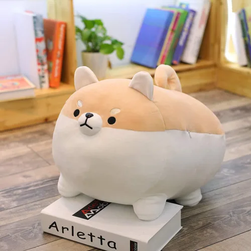 Miniatura 3 de Almohada grande de peluche con forma de perrito, Shiba Inu, Corgi, juguete para niño, niña Marrón