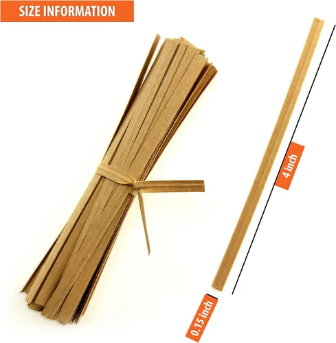 Miniatura 2 de 1000 unidades de 4 pulgadas de papel kraft para bolsas de violonchelo, bolsas de tratamiento, embalaje de regalo, pan, galletas, dulces, tartas