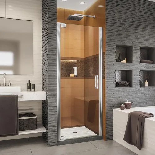 Miniatura 28 de DreamLine Elegance-LS SHDR-4328300-04 - Puerta de ducha pivotante sin marco de 56 3/4 - 58 3/4 pulgadas de ancho x 72 pulgadas de alto en níquel