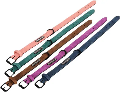 Miniatura 5 de Collares de perro personalizados con nombre y número de teléfono, collar de perro de piel sintética suave personalizado con identificación grabada