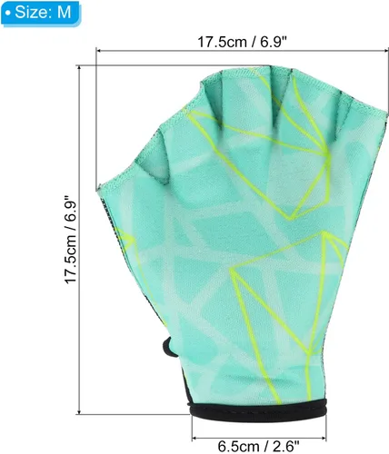 Miniatura 2 de PATIKIL Guantes acuáticos de natación guantes de natación con malla de impresión de resistencia al agua accesorios de entrenamiento para natación