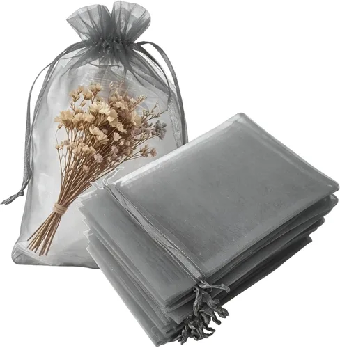 Miniatura 43 de Juego de 50 bolsas de organza de regalo con cordón azul aguamarina de 4 x 6 pulgadas para baby shower, Navidad, boda, recuerdos de fiesta, despedida