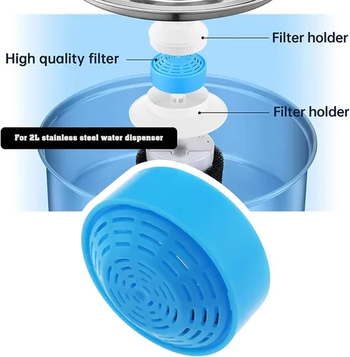Miniatura 6 de Fuente de agua de cerámica para gatos de 1.5 L/50.73 onzas, dispensador de agua en torre para gatos, dispensador de agua para perros, fuente