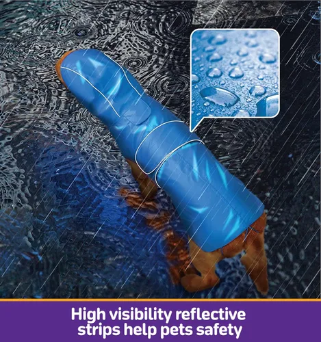 Miniatura 4 de Kimee - Chubasquero reversible para perro, poncho de un solo lado ajustable, impermeable, chaqueta de lluvia para perros con agujero para Amarillo