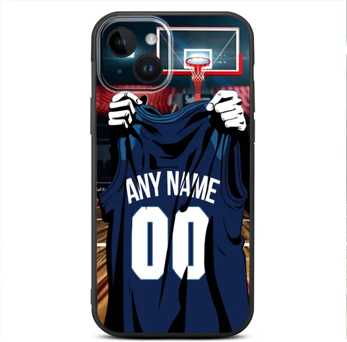 Miniatura 8 de Nombre y número personalizados de bricolaje – Camiseta de baloncesto de Oklahoma City – Funda de silicona líquida para iPhone 17 Air 16 15 Pro Max